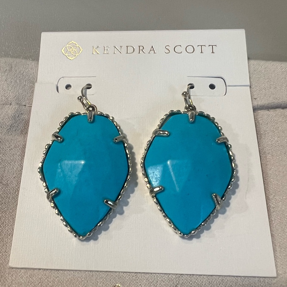 Kendra Scott Gold Corley Drop Earrings in Variegated Turquoise